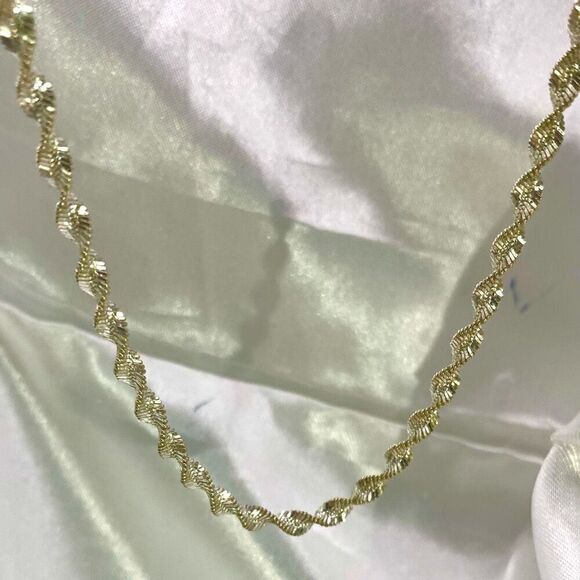 AOC Stunning 22” Twisted Sterling 925 Silver Necklace - Picture 6 of 11